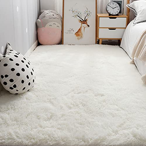 LEIBING Kurzflor Teppich 50x160cm Flauschig Weich Lammfellimitat Teppich Anti-Rutsch-Flauschiger für Wohnzimmer, Esszimmer, Schlafzimmer Oder Kinderzimmer, Beige von LEIBING