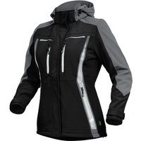 Leibwächter - Sommer-Softshelljacke Damen flxds Gr. 42 schwarz/grau von LEIBWÄCHTER