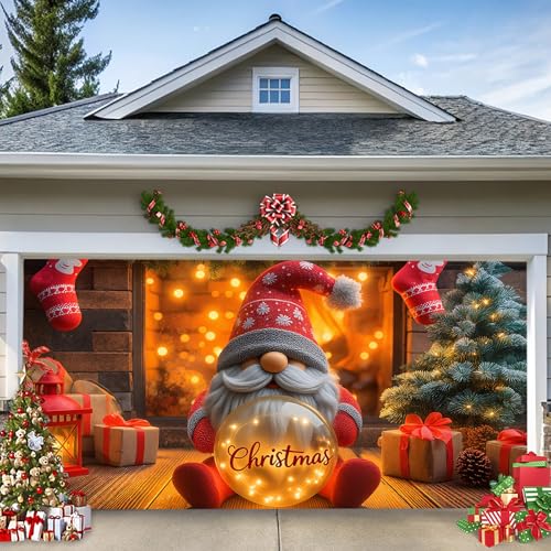 LEIDIMUS A,8 * 7ft/2.4 * 2.1m,Weihnachts-Garagentor-Banner – Süße Wichtel, Kamine, Geschenke & Weihnachtsbäume – Große Outdoor-Deko für Zuhause, Büro, Winterfest & Party Hintergrund LEIDIMUS A,8 * 7ft/2.4 * 2.1m,Weihnachts-Garagentor-Banner – Süße Wichtel, Kamine, Geschenke & Weihnachtsbäume – Große Outdoor-Deko für Zuhause, Büro, Winterfest & Party Hintergrund von LEIDIMUS
