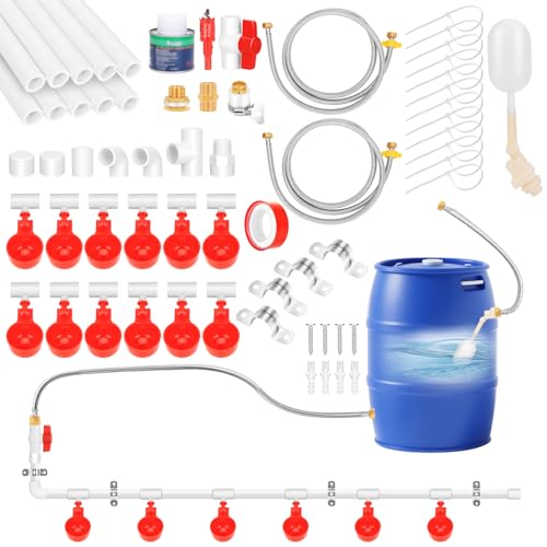 12 Pack Automatische Hühnerwasserbecher, Komplettset Pipeline Automatisches Hühnerbewässerungssystem Geflügelbewässerung für Küken Ente Wachtel 12 Pack Automatische Hühnerwasserbecher, Komplettset Pipeline Automatisches Hühnerbewässerungssystem Geflügelbewässerung für Küken Ente Wachtel von LEIFEOSH