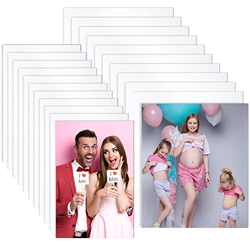 LEIFIDE 20 Stück Sublimations-Foto-Rohlinge Sublimationsdruck Aluminium Metallschild Blanko Aluminium DIY Foto Schild Wandrahmen Poster für Wohnzimmer Schlafzimmer Weiß (15,2 x 20,3 cm, 20,3 x 25,4 cm von LEIFIDE
