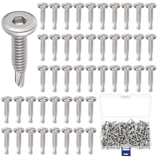 LEIFIDE 200 Stück 12 x 1 Edelstahl-Flachkopfschrauben mit Innensechskant, selbstschneidend, 410 Edelstahlblech, Flachkopf, hochfeste Bohrschrauben für Metall, Kunststoff, Holz LEIFIDE 200 Stück 12 x 1 Edelstahl-Flachkopfschrauben mit Innensechskant, selbstschneidend, 410 Edelstahlblech, Flachkopf, hochfeste Bohrschrauben für Metall, Kunststoff, Holz von LEIFIDE