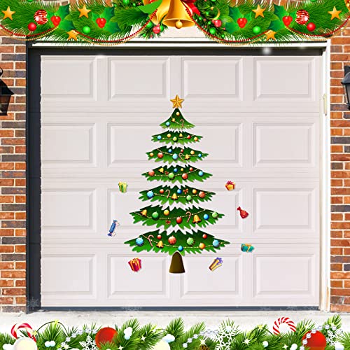 LEIFIDE 86,4 cm Weihnachtsbaum Garagentor Magnete Weihnachten Magnet Aufkleber Dekor Weihnachten Aufkleber Wasserdicht Magnet Aufkleber für Xmas Garage Auto Kühlschrank Dekor von LEIFIDE