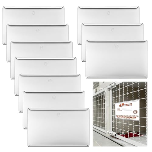 LEIFIDE Kartenhalter aus Metall, 7,6 x 12,7 cm, für Tierpflege, Ausweis, Haustierprofil, Katzen- und Hundepension, für Tierarzt, Unterschlupf, Fellpflege, 10 Stück von LEIFIDE