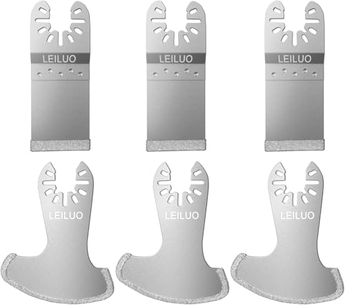 Diamant Oszillierendes Multitool Fugenentferner Sägeblatt Set 6 Stück Fliesenfugen Entferner Klingen kompatibel mit DeWalt Makita Einhell und mehr Diamant Oszillierendes Multitool Fugenentferner Sägeblatt Set 6 Stück Fliesenfugen Entferner Klingen kompatibel mit DeWalt Makita Einhell und mehr von LEILUO