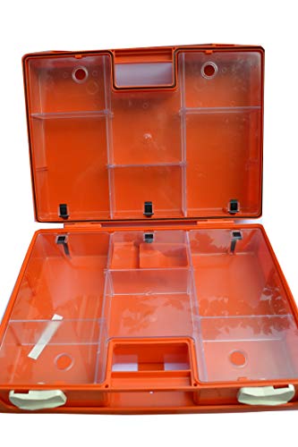 Erste Hilfe Koffer zur Wandmontage inkl. Befestigungsmaterial und Beatmungshilfe (leer, "Multi" 40x30x15 cm) von LEINA-WERKE