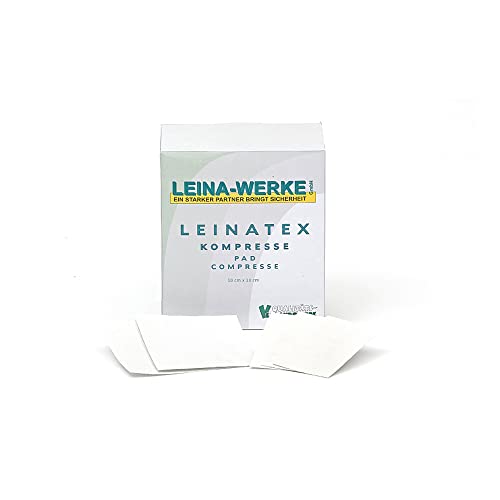 LEINA-WERKE 63003 LEINATEX-Kompressen einzeln eingesiegelt, steril, 10 cm x 10 cm, 1 Stk. von LEINA-WERKE