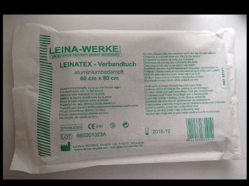 LEINA-WERKE 63101 LEINATEX-Verbandtücher einzeln eingesiegelt, steril - 60 cm x 80 cm, 1 Stk. von LEINA-WERKE