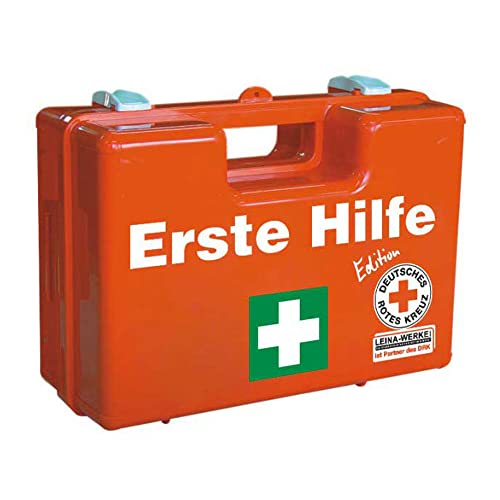 LEINA-WERKE 82106 Erste Hilfe-Koffer MULTI mit Inhalt: DIN 13169 orange - grün/weiß/schwarz, 1 Stk. von LEINA-WERKE
