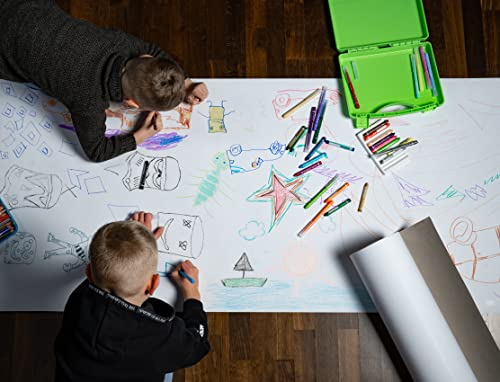 LEIPA Malpapier und Malunterlage 0,7m x 48m Rolle 200g/m² aus Recyclingpapier, Bastelpapier Kinder, Skizzenpapier Studenten von LEIPA passion progress technology