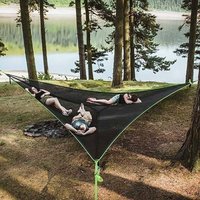 Shining house Große Luft-Camping-Hängematte, 3-Stunden-tragbare Hängematte für mehrere Personen von LEISEI