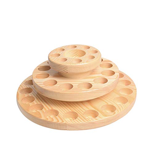 Leisuretime 3-stöckiges Holzregal für ätherische Öle, Organizer, Ständer, rund, für ätherische Öle, 39 Fächer, exquisiter Ständer, Regal für ätherische Öle von LEISURE TIME