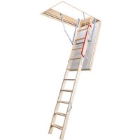 Dachbodentreppe aus Holz - Deckenhöhe 2.80m -Trichter 60x100cm - LTK60100-2 von MATISÈRE