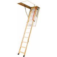 Dachbodentreppe aus Holz ohne Handlauf - Deckenöffnung 70 x 140cm - LWK70140-3 von MATISÈRE