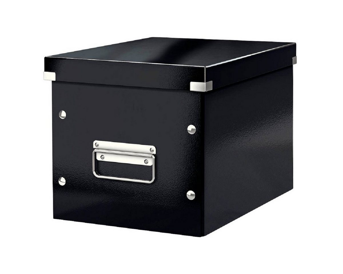 LEITZ Aufbewahrungsbox 1 Aufbewahrungsbox CLICK & STORE WOW CUBE mittel schwarz von LEITZ