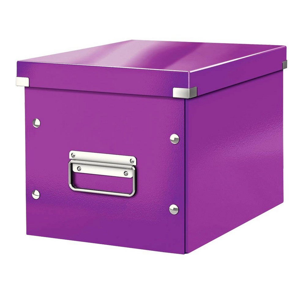 LEITZ Aufbewahrungsbox 1 Aufbewahrungsbox CLICK & STORE WOW CUBE mittel violett von LEITZ