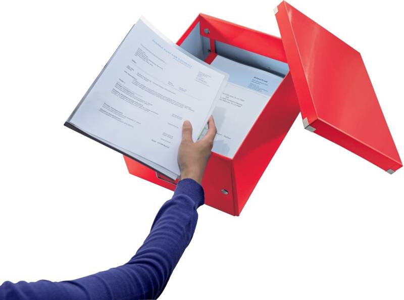 LEITZ Aufbewahrungsbox Ablagebox Click & Store A4 rot von LEITZ