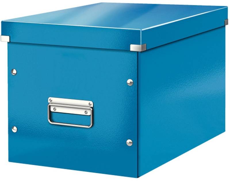 LEITZ Aufbewahrungsbox Archivbox Click & Store Cube L Hartpappe blau von LEITZ
