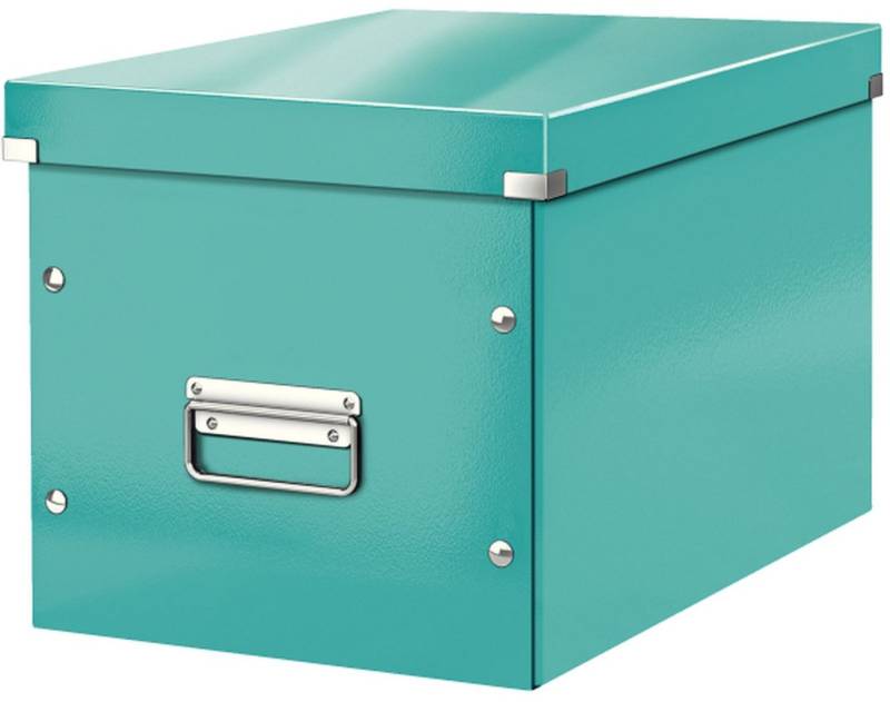 LEITZ Aufbewahrungsbox Archivbox Click & Store Cube L Hartpappe eisblau (6 Stück) von LEITZ