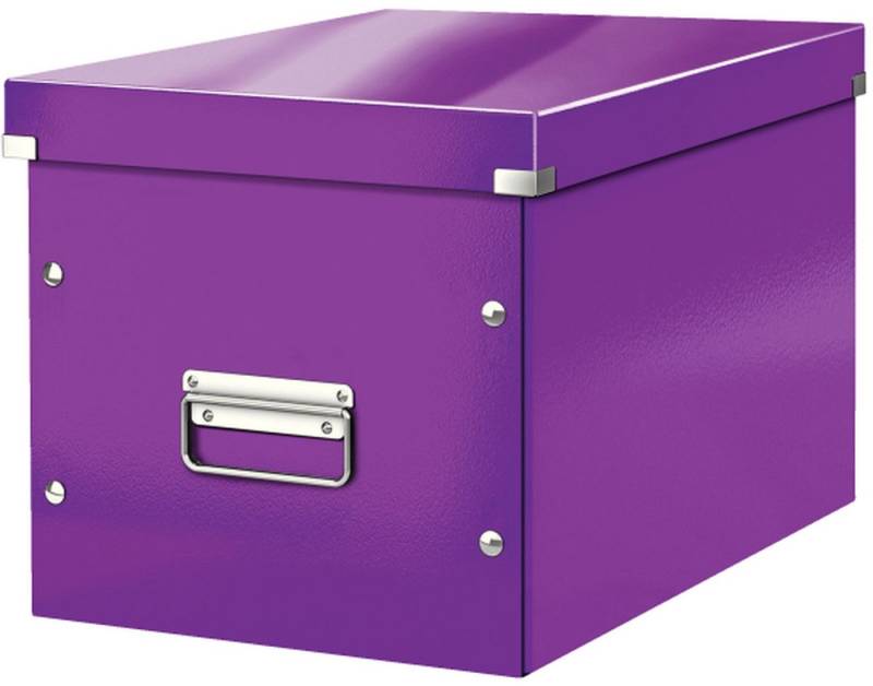 LEITZ Aufbewahrungsbox Archivbox Click & Store Cube L Hartpappe violett von LEITZ