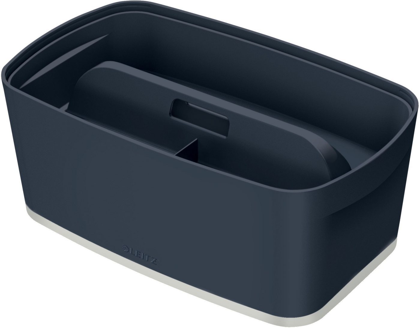 LEITZ Aufbewahrungsbox Aufbewahrungsbox Klein MyBox Cosy mit Organiser / Deckel ABS grau von LEITZ