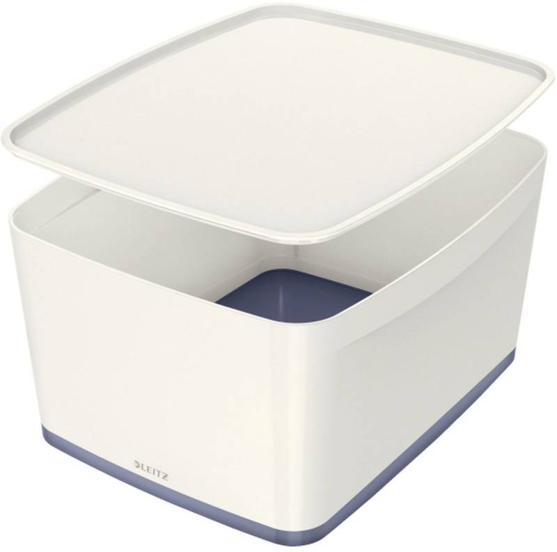 LEITZ Aufbewahrungsbox Aufbewahrungsbox MyBox Groß A4 mit Deckel ABS weiß/grau von LEITZ