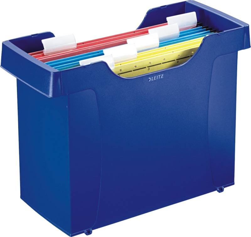LEITZ Aufbewahrungsbox Hängemappenbox Mini-Aktei Plus A4 blau von LEITZ
