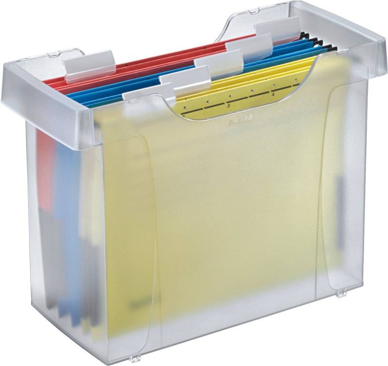 LEITZ Aufbewahrungsbox Hängemappenbox Mini-Aktei Plus A4 frost von LEITZ