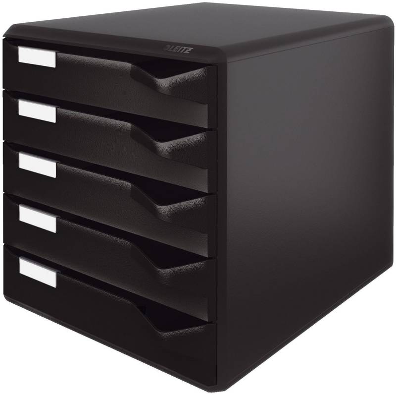 LEITZ Schubladenbox 5293 Schubladenset Post-Set - A4/C4 5 halboffene Schubladen schwarz/sc von LEITZ
