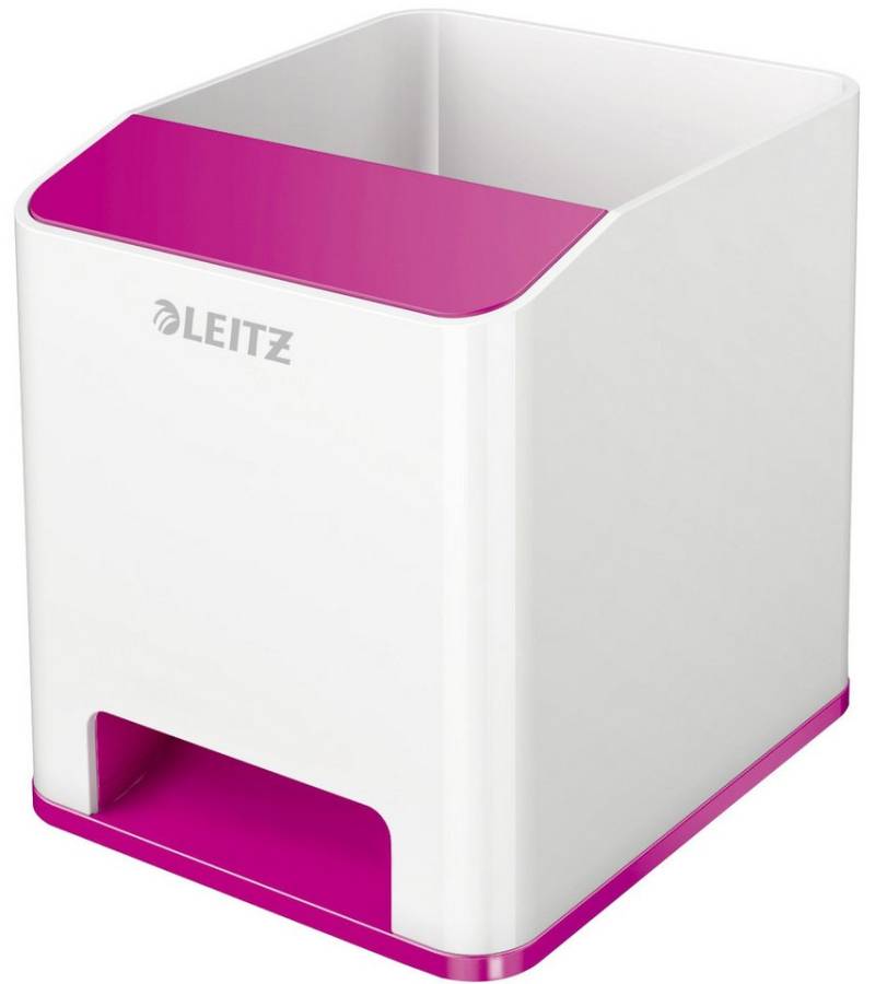 LEITZ Aufbewahrungsbox WOW Duo Colour perlweiß/pink Polystyrol 2 Fächer 9,0 x 10,1 x 10,0 cm von LEITZ