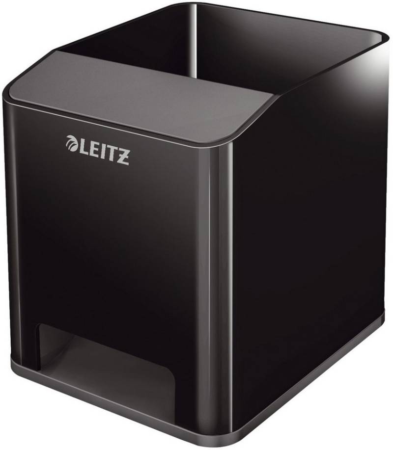 LEITZ Aufbewahrungsbox Duo Colour schwarz/grau Polystyrol 2 Fächer 9,0 x 10,1 x 10,0 cm von LEITZ