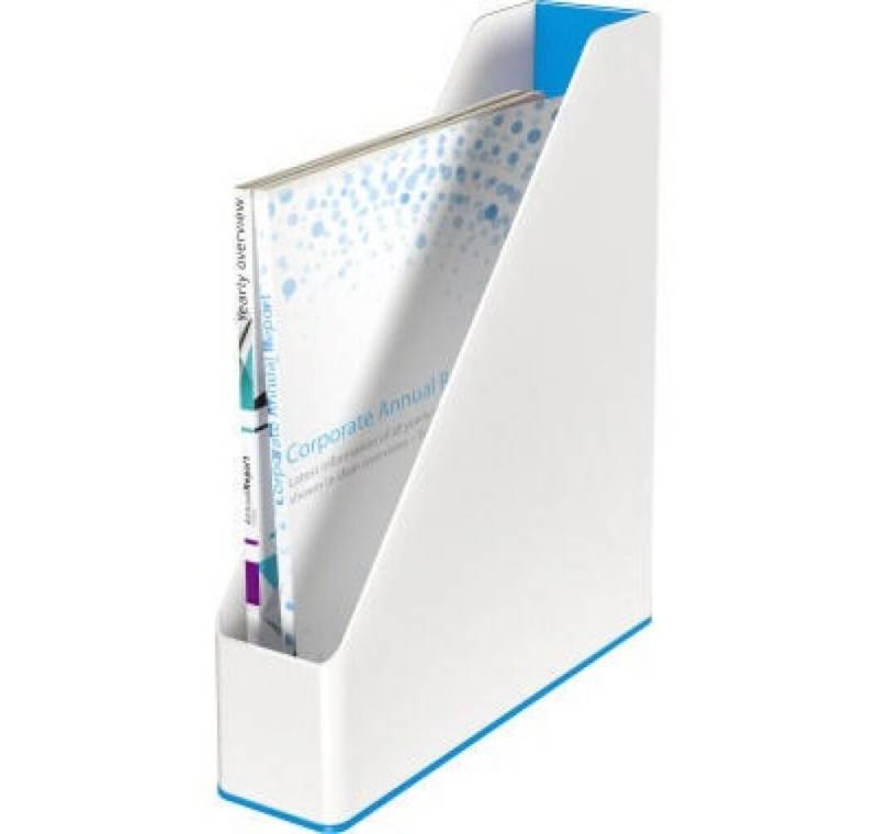 LEITZ Papierscheren Stehsammler Wow zweifarbig blau metallic von LEITZ