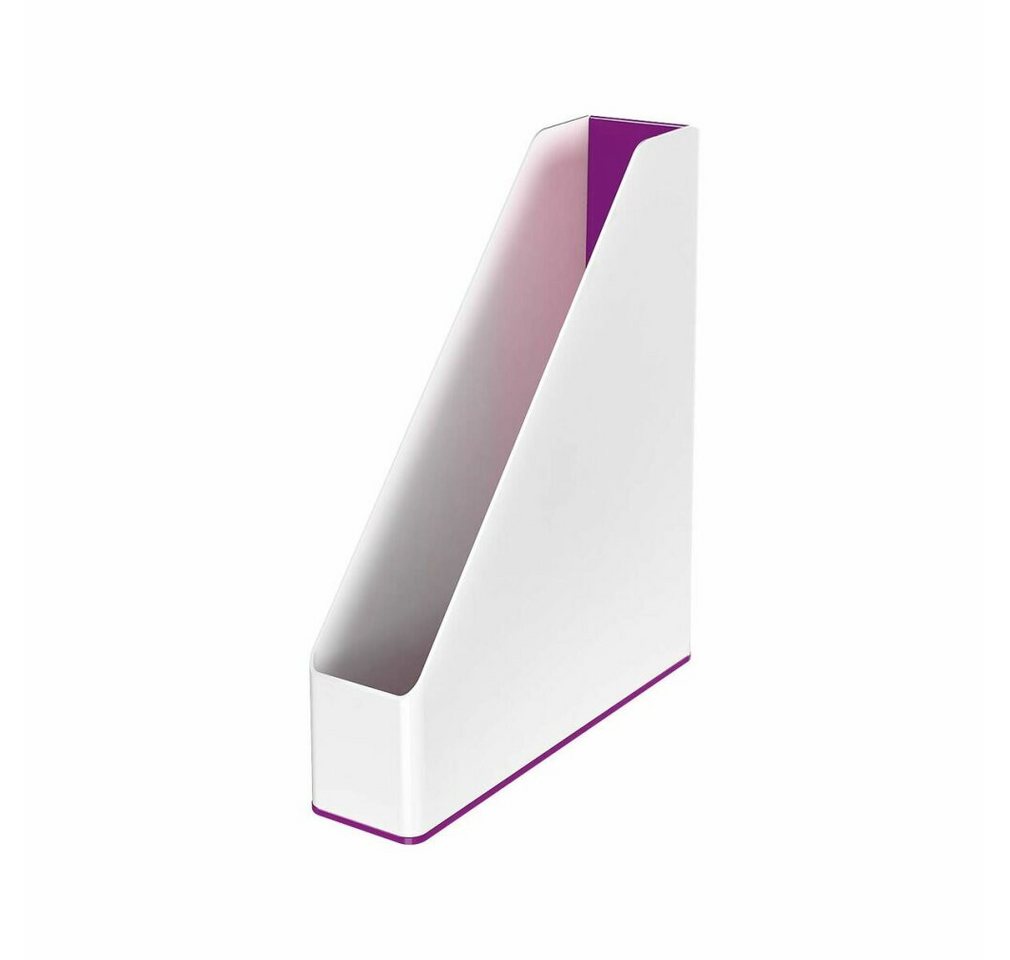 LEITZ Papierscheren Zeitschriftenkorb Weiß Violett A4 polystyrol (7,3 x 31,8 x 27,2 cm) von LEITZ