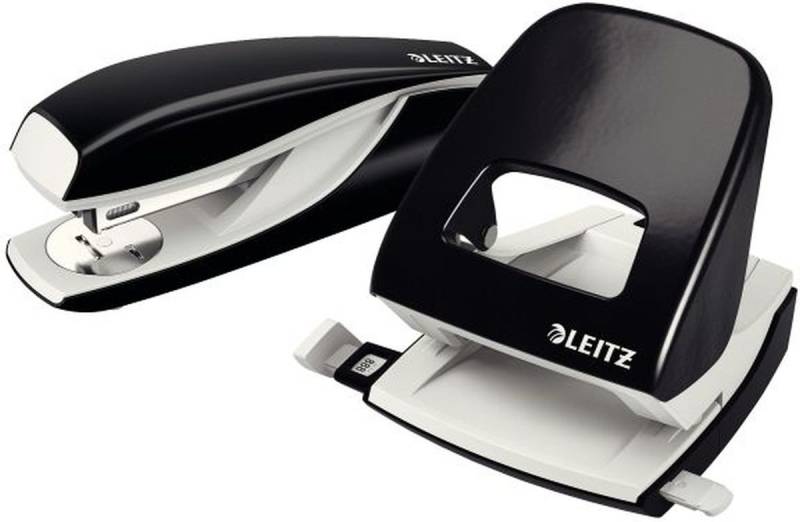 LEITZ Tischaufsatz Locher NeXXt 5008 und Heftgerät NeXXt 5502 im Set schwarz von LEITZ