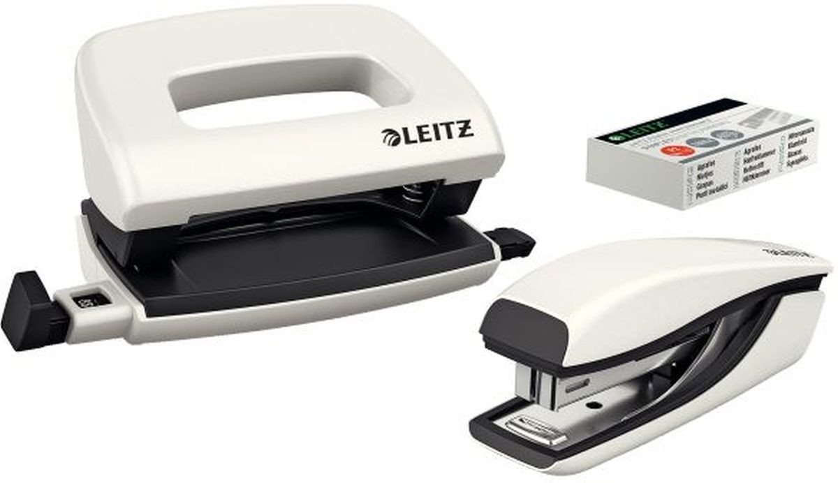 LEITZ Tischaufsatz Schreibtisch-Set Nexxt Wow Heftgerät+Locher perlweiß LEITZ Tischaufsatz Schreibtisch-Set Nexxt Wow Heftgerät+Locher perlweiß von LEITZ