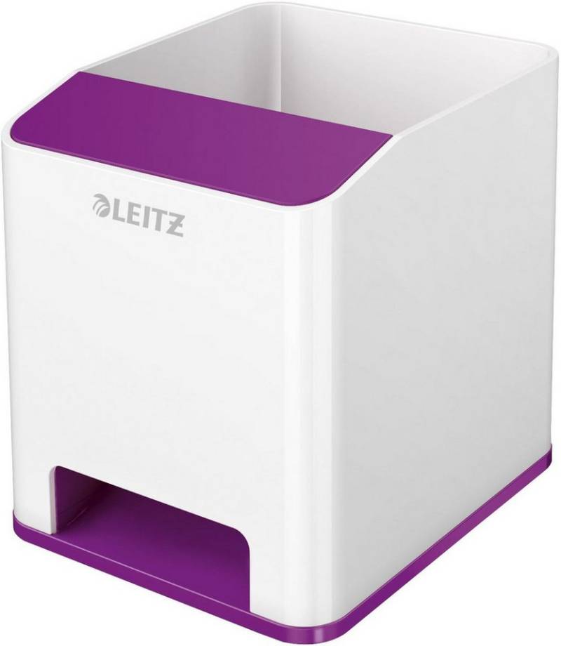 LEITZ Tischaufsatz Stifteköcher Wow Duo Colour Sound weiß/violett (4 Stück) LEITZ Tischaufsatz Stifteköcher Wow Duo Colour Sound weiß/violett (4 Stück) von LEITZ