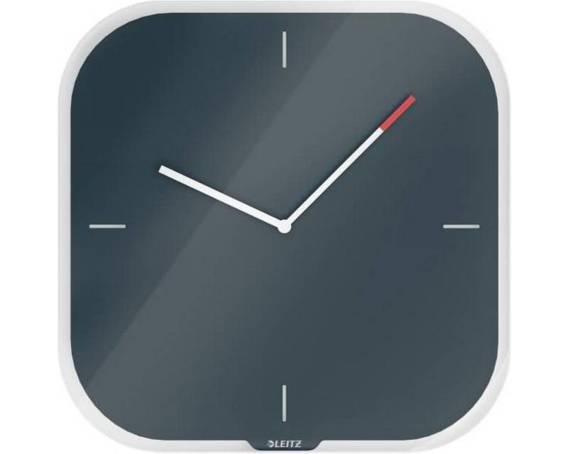 LEITZ Uhr Wanduhr Cosy Sicherheitsglas 300mm grau von LEITZ