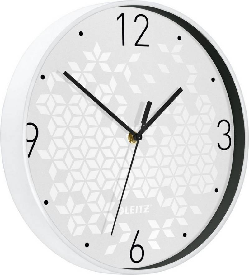 LEITZ Uhr Wanduhr Wow Kunststoff 29cm weiß von LEITZ