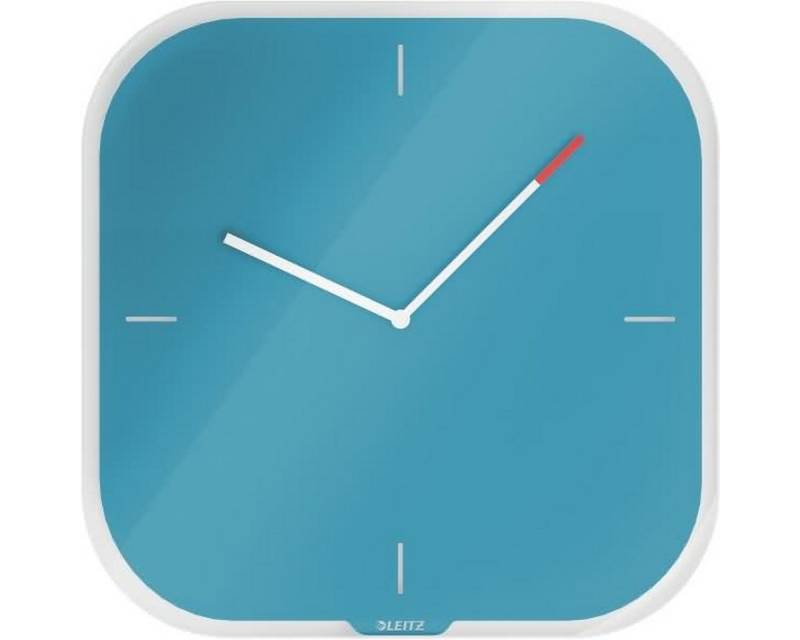 LEITZ Uhr Wanduhr Cosy Sicherheitsglas 300mm blau von LEITZ
