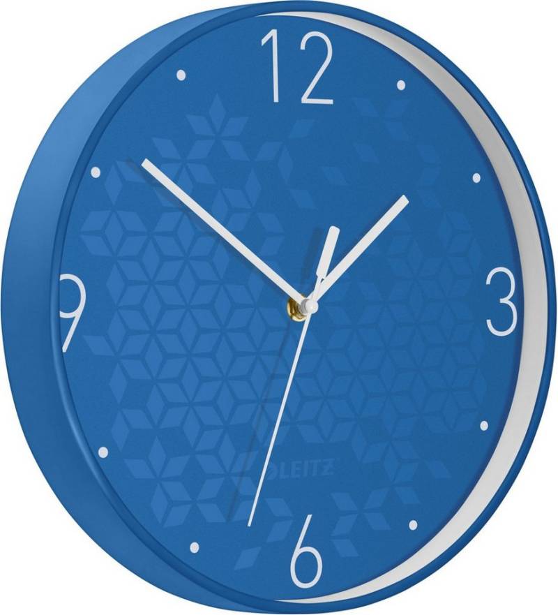 LEITZ Uhr Wanduhr Wow Kunststoff 29cm blau von LEITZ