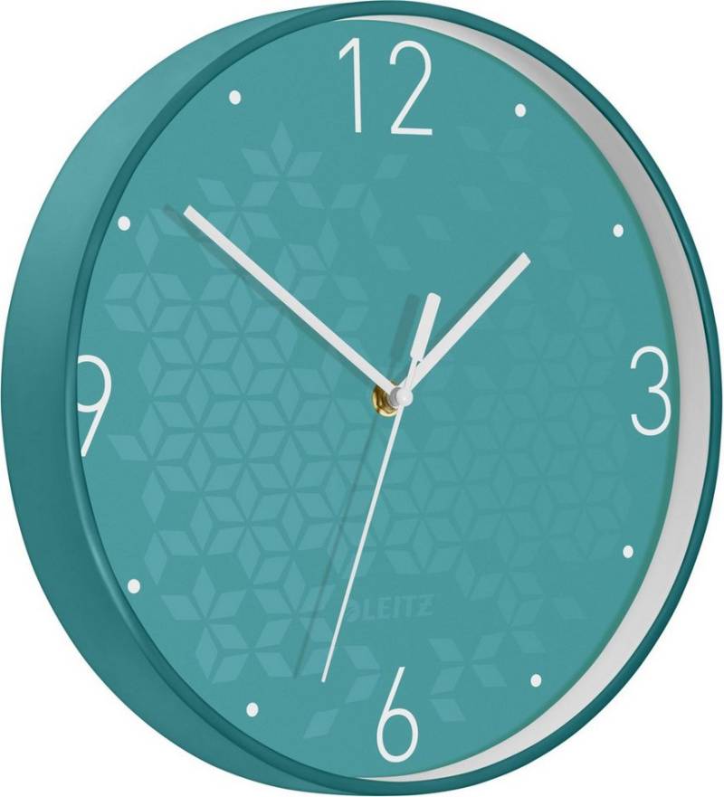LEITZ Uhr Wanduhr Wow Kunststoff 29cm eisblau von LEITZ