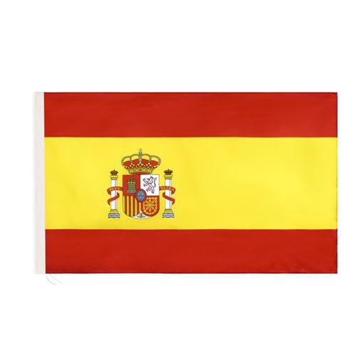 LEIVESTE Spanische Flagge, wetterfest mit Schlaufe für den spanischen Fahnenmast, 90x150cm. von LEIVESTE