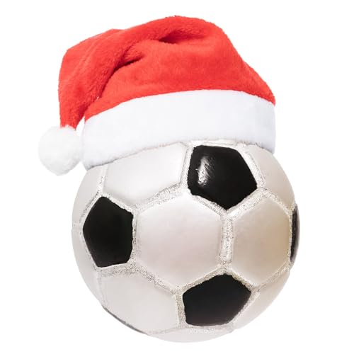Weihnachts-Fußball-Ornament, Kugel, Glas, geblasene Ornamente für 2023, Weihnachtsbaumschmuck – 8 cm Weihnachtskugel, Ornamente, Kugeln für Kinder, Jungen, Weihnachten, Urlaub, Party, Baumdekoration von LEJHOME