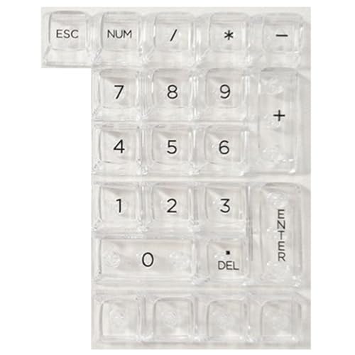 Crystal Clearly Keycap Pack für numerische Tastaturen, 22 Tasten mit brillantem Muster, Ice Crystal MX Keycap von LEJIAJU