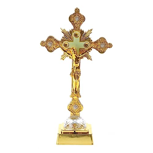 LEJIAJU Kreuz für Wand, Kirchenrelikte, Nachtlicht, Kruzifix Christus auf dem Ständer, Lampe für Kreuz, katholische antike Heimdekoration, 28.8L x 7.9W cm, Kunststoff LEJIAJU Kreuz für Wand, Kirchenrelikte, Nachtlicht, Kruzifix Christus auf dem Ständer, Lampe für Kreuz, katholische antike Heimdekoration, 28.8L x 7.9W cm, Kunststoff von LEJIAJU