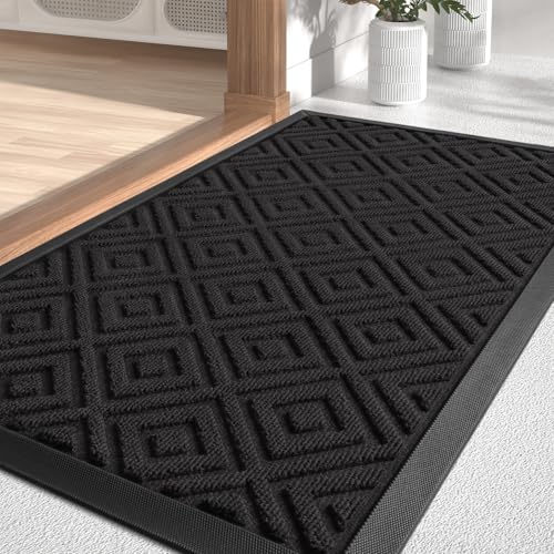 LEKEEPGO Fußmatte Innen und Außen 43x75cm, rutschfeste Fußmatte Outdoor, Fussmatte Aussen Gummi, Schmutzfangmatte Waschbar, Fussmatten Haustür, Fußabtreter Außen Drainage, Schwarz LEKEEPGO Fußmatte Innen und Außen 43x75cm, rutschfeste Fußmatte Outdoor, Fussmatte Aussen Gummi, Schmutzfangmatte Waschbar, Fussmatten Haustür, Fußabtreter Außen Drainage, Schwarz von LEKEEPGO