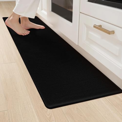 LEKEEPGO PVC Küchenteppich Waschbar rutschfest 44x150cm, Anti-Müdigkeit Küchenläufer rutschfest, Ölfest und Wasserdicht Küchen Teppiche, Teppich Läufer Flur, Teppich Küche für Flur,Waschküche,Schwarz LEKEEPGO PVC Küchenteppich Waschbar rutschfest 44x150cm, Anti-Müdigkeit Küchenläufer rutschfest, Ölfest und Wasserdicht Küchen Teppiche, Teppich Läufer Flur, Teppich Küche für Flur,Waschküche,Schwarz von LEKEEPGO