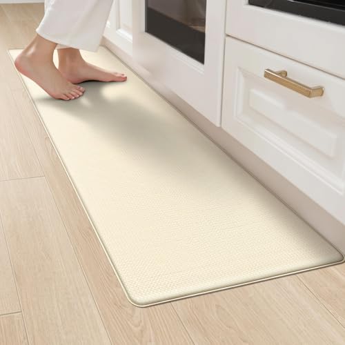 LEKEEPGO PVC Küchenteppich Waschbar rutschfest 44x150cm, Anti-Müdigkeit Küchenläufer rutschfest, Ölfest und Wasserdicht Küchen Teppiche, Teppich Läufer Flur, Teppich Küche für Flur,Waschküche,Beige LEKEEPGO PVC Küchenteppich Waschbar rutschfest 44x150cm, Anti-Müdigkeit Küchenläufer rutschfest, Ölfest und Wasserdicht Küchen Teppiche, Teppich Läufer Flur, Teppich Küche für Flur,Waschküche,Beige von LEKEEPGO