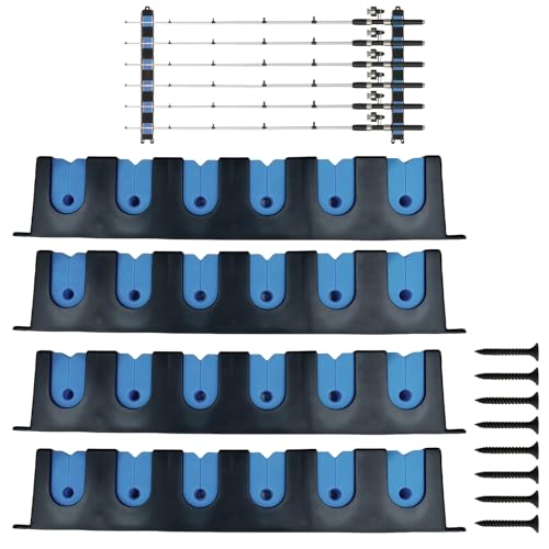 2 Paar Rutenständer Rutenhalter Wandhalterung, Fishing Rod Rack, Angelrutenhalter Stangenhalter Wandhalterung, Aufbewahrung von 6 Ruten, Angelrutenhalter Wand Vertikale für Wand, Garage, Boot, Decke 2 Paar Rutenständer Rutenhalter Wandhalterung, Fishing Rod Rack, Angelrutenhalter Stangenhalter Wandhalterung, Aufbewahrung von 6 Ruten, Angelrutenhalter Wand Vertikale für Wand, Garage, Boot, Decke von LEKEFETO