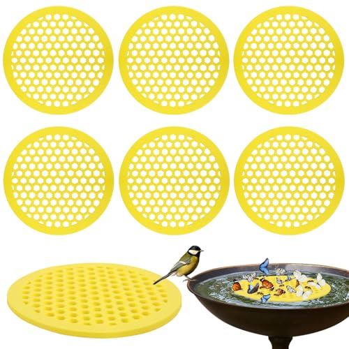 6 Stück Bienentränke für den Garten: Bee Watering Station Bienenfutterstation, Runde Insektentränke, Bienenbecher Wasser für Bienengarte, für Außenbereich, Garten, Hinterhof von LEKEFETO